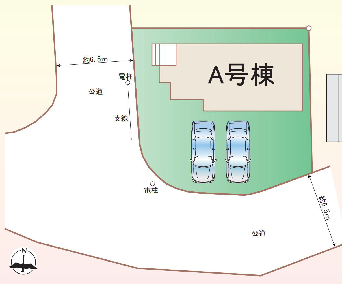 横浜市旭区今宿1丁目　新築戸建【仲介手数料無料】カースペース2台の区画図