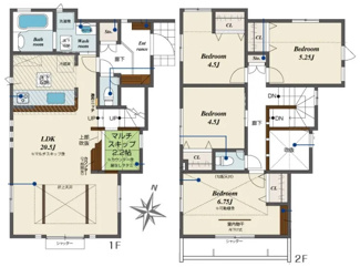 【間取り】 | 東村山市秋津新秋津　全7棟　1号棟 | 東村山市秋津新秋津　全7棟　1号棟