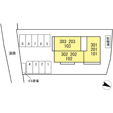 D-ROOM原町駅南の区画図