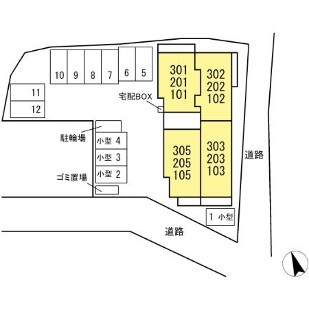 D-ROOM伊賀駅東の区画図
