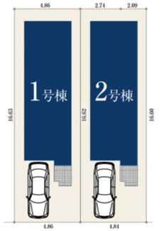 【区画図】 | 【仲介手数料無料！！】府中市四谷1丁目　新築戸建て（全2棟）2号棟　4580万円