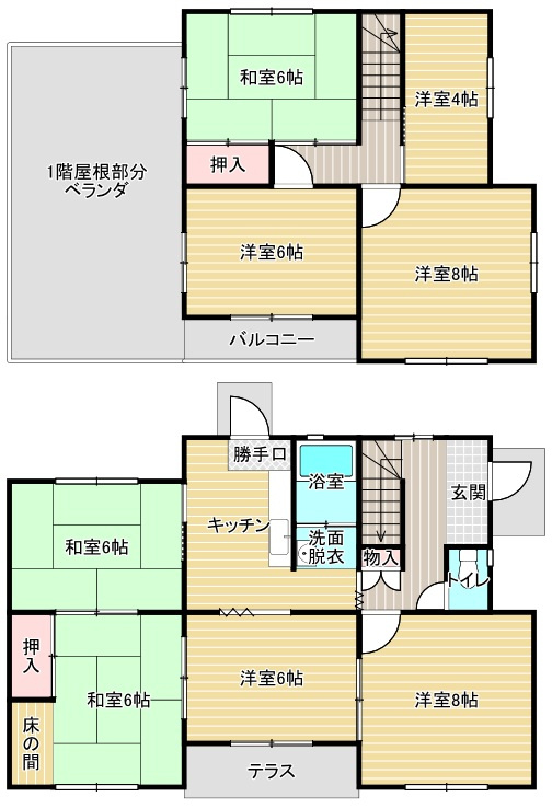 里庄町新庄売家の間取り