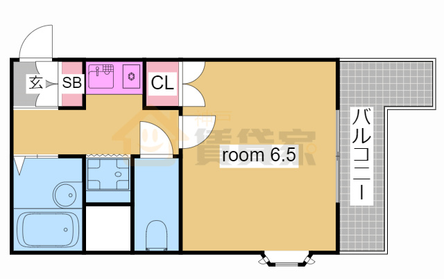 神戸市東灘区青木５丁目の賃貸マンションの間取り