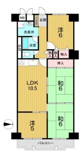 【間取り】 | 藤和奈良ハイタウン３号棟