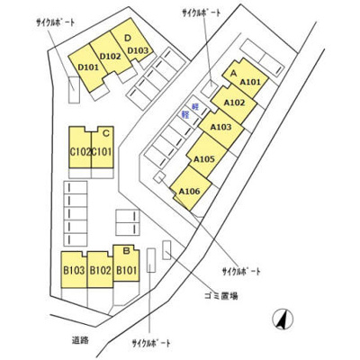 【区画図】 | 横内GARDEN D棟