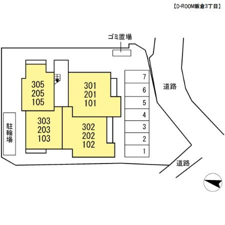 D-ROOM飯倉3丁目の区画図