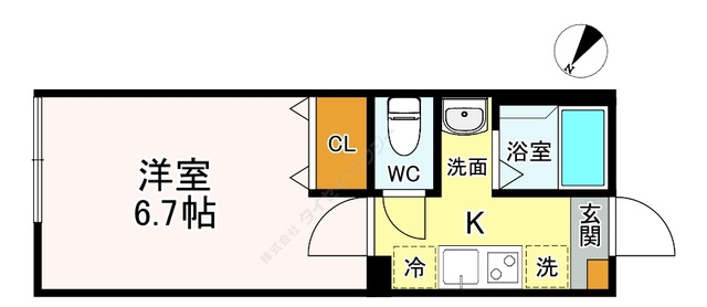 フォースダウンの間取り|オートロック・防犯カメラ