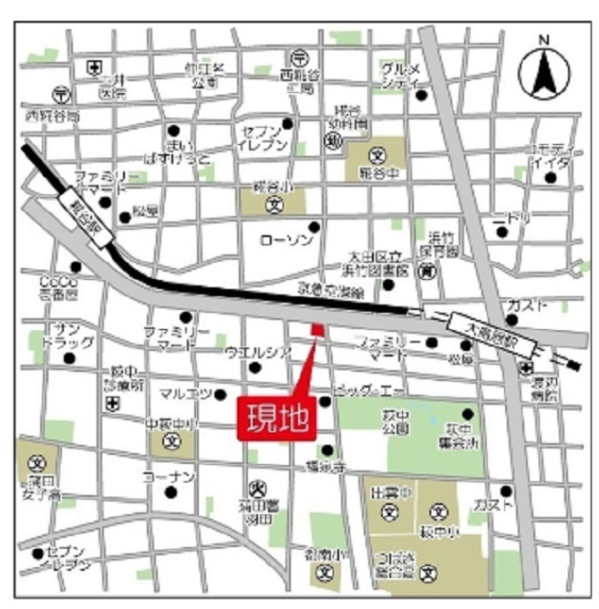 ラティエラ大鳥居の地図