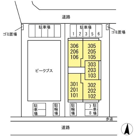 d-kuutio(ディークッティオ)の区画図