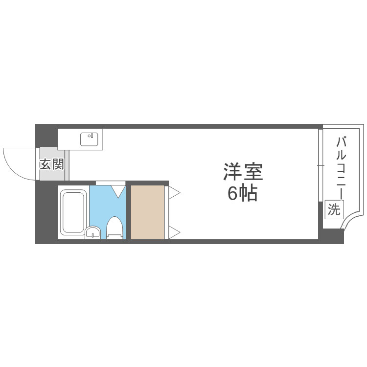 大阪市福島区海老江２丁目の賃貸マンションの間取り