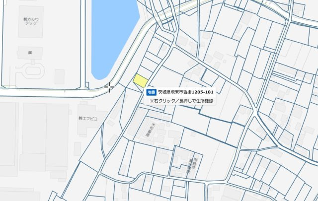 坂東市土地の地図