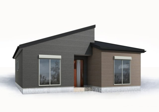 裾野市富沢　新築戸建　全２棟　１号棟の外観パース