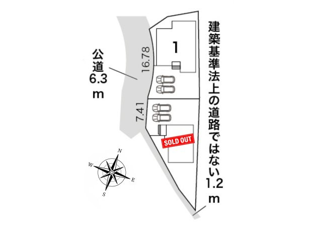 裾野市富沢　新築戸建　全２棟　１号棟の区画図