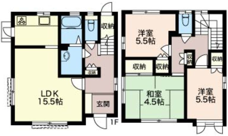 山﨑邸西棟の間取り