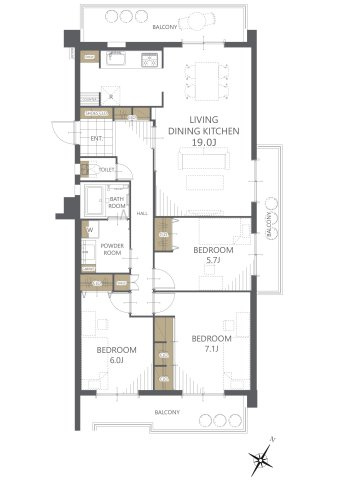 【間取り】箕面粟生第五住宅 