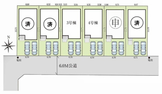 【区画図】 | 【仲介手数料無料！！】日野市落川　新築戸建て（全6棟）3号棟　5580万円