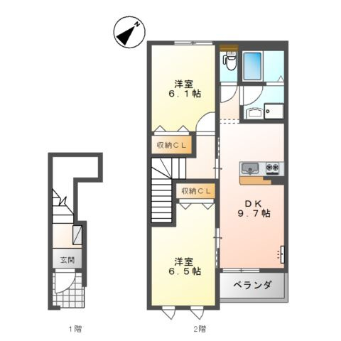 グランダー江頭の間取り