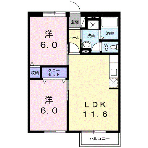 ハイムゆりの樹　１の間取り