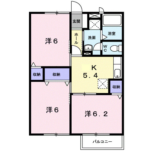 サンライズＡの間取り