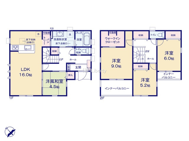 第2古河市諸川　新築戸建　2号棟の間取り