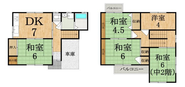 今井町戸建の間取り