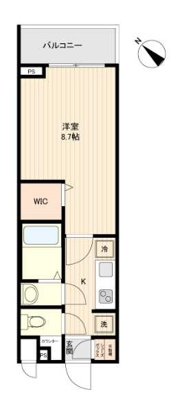 ウィルテラス用賀　ペット相談　ネット0　角部屋の間取り