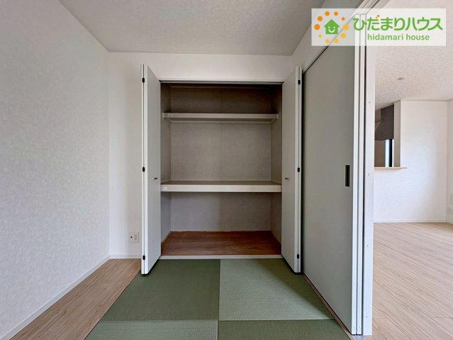 東海村村松第6　新築戸建　1号棟の収納|"和室にも大容量のクローゼット完備！
お布団やお子様のおもちゃなどがスッキリ収納できますね(^^♪"