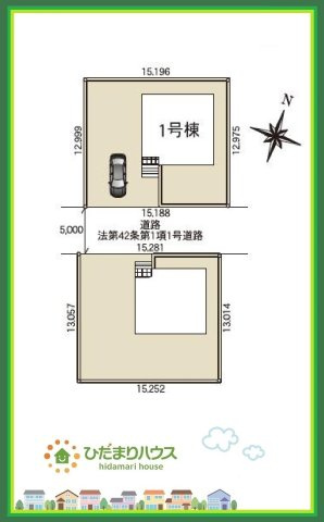 東海村村松第6　新築戸建　1号棟の区画図|周辺商業施設・教育施設充実♪