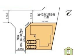 川口市石神　中古一戸建ての区画図
