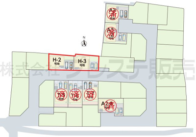 【区画図】 | 奈良市杏町の新築一戸建 全３区画 | 全体区画図