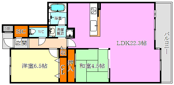 ワコーレヒルズ潮見台の間取り