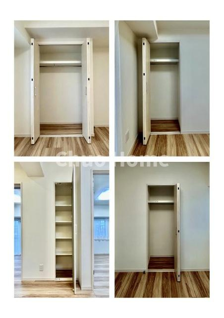 フジハイツの収納|居室にはクローゼットを完備し、自由度の高い家具の配置が叶うシンプルな空間です。お子様の成長と必要になる子供部屋を与えるにはぴったりの間取りですね。