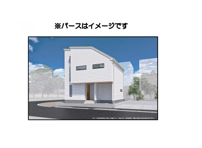 茅ヶ崎市みずき２丁目Ⅱ　新築戸建の外観パース