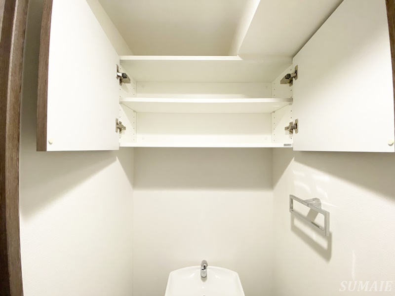 ベルシード東十条ツインズBの収納|トイレ上収納です☆
