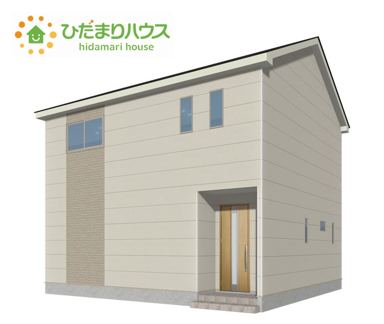 東海村村松第6　新築戸建　2号棟の外観パース|近隣に商業施設多数あり(^^)/