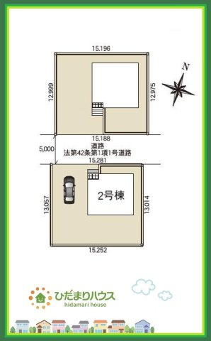 東海村村松第6　新築戸建　2号棟の区画図|閑静な住宅地で叶える穏やかな新生活☆彡