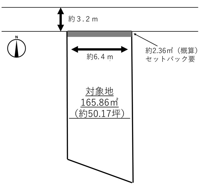 道後緑台土地の土地図
