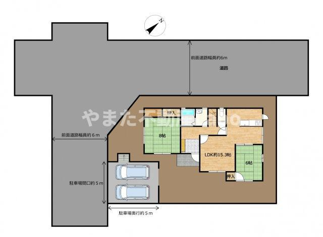 倉吉市虹ヶ丘町中古戸建の間取り