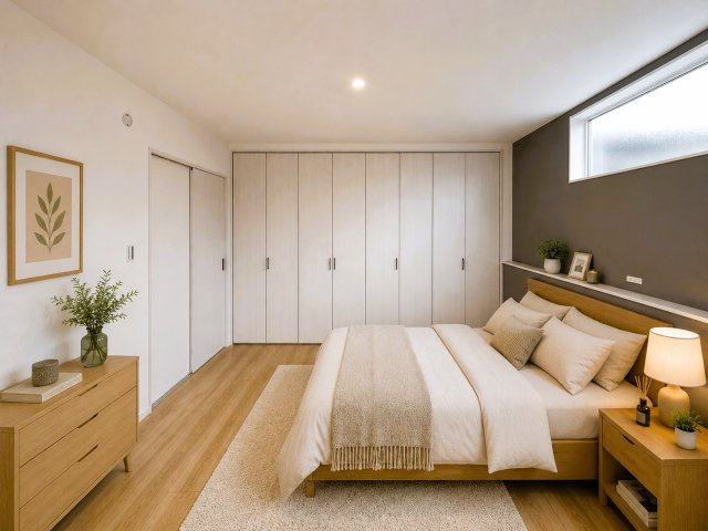 磯城郡田原本町藥王寺の寝室|（画像の家具はAIによって作成したものです）
