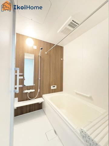 神戸市西区伊川谷町有瀬　新築戸建　の浴室|【ホームページに現地動画掲載中】●年中無休：当日予約可●ゆったりご入浴いただける約1坪タイプの浴室