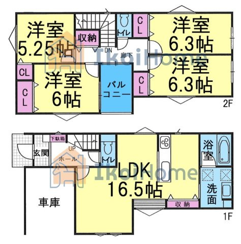 神戸市西区伊川谷町有瀬　新築戸建　の間取り|【ホームページに現地動画掲載中】●年中無休：当日予約可●人気の4LDK！乾太くん・食洗機・浴乾完備