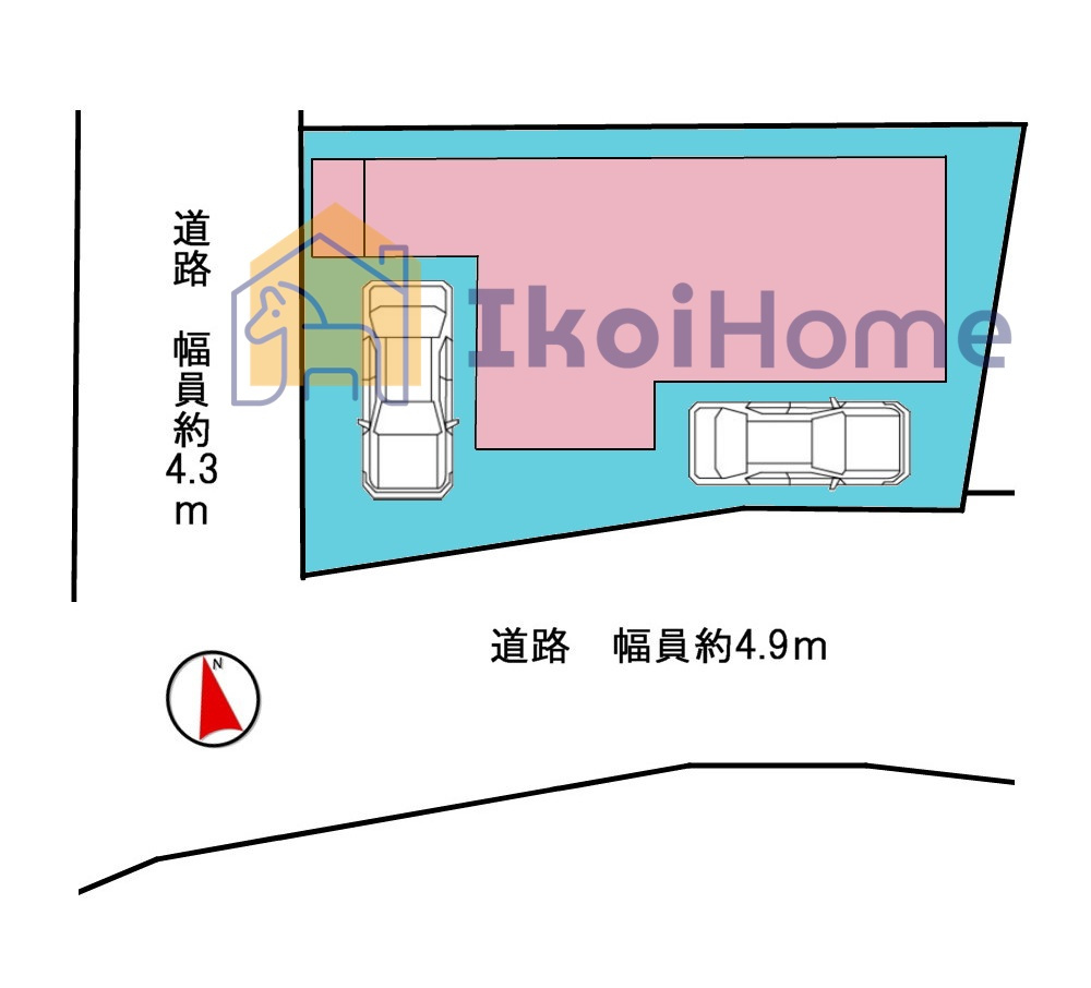 神戸市西区伊川谷町有瀬　新築戸建　の駐車場|【ホームページに現地動画掲載中】●年中無休：当日予約可●駐車スペース2台ございます！開放的な角地！