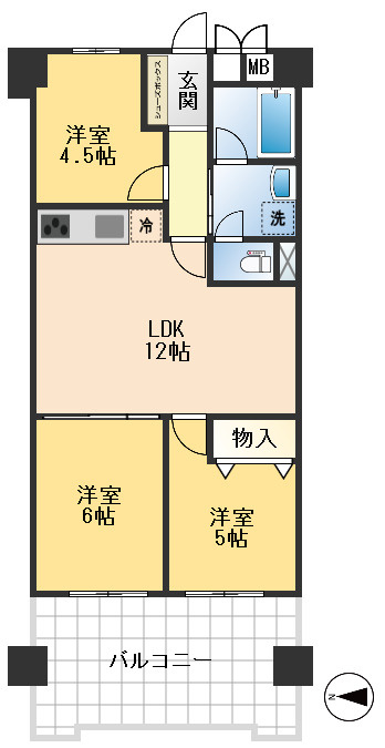 GSハイム第2江坂の間取り