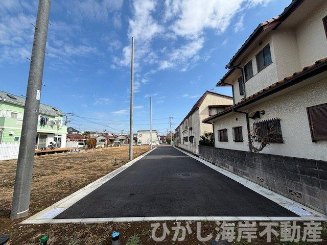 茅ヶ崎市白浜町　売地　　全6区画の前面道路含む現地写真|現地外観