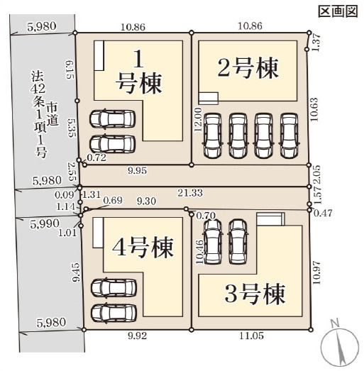 リーブルガーデン／東区尾ノ上１丁目／３号棟の区画図
