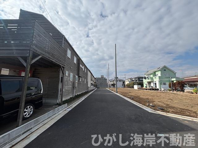 茅ヶ崎市白浜町　売地　　全6区画の前面道路含む現地写真|現地外観