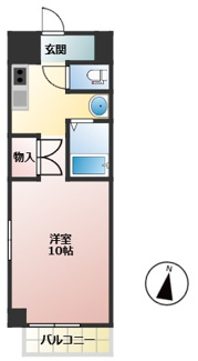 【間取り】 | F&FアビタシオンⅡ | 1K