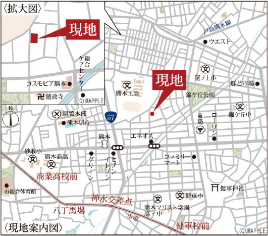 リーブルガーデン／東区尾ノ上１丁目／４号棟の地図