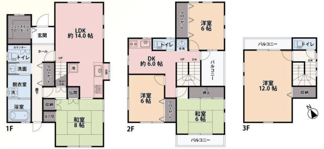 【間取り】 | 吉見町長谷　中古戸建