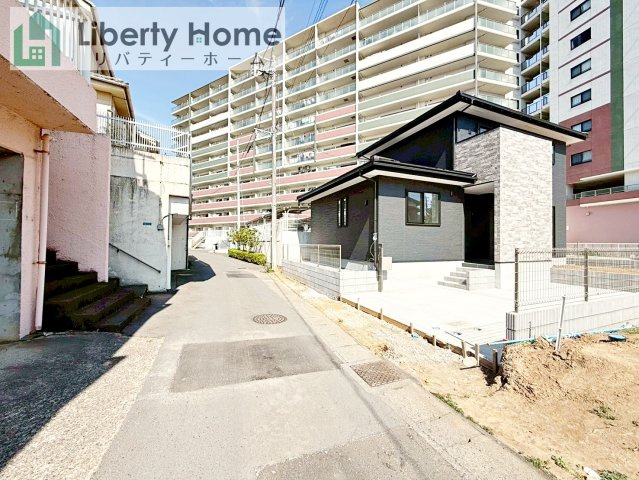 取手市井野台3丁目　新築戸建の前面道路含む現地写真